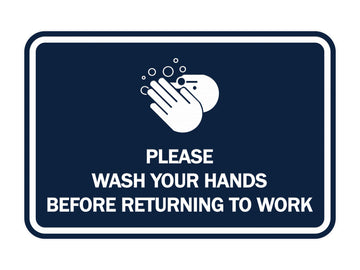 Signs ByLITA Classic Framed Please Wash Your Hands Sign